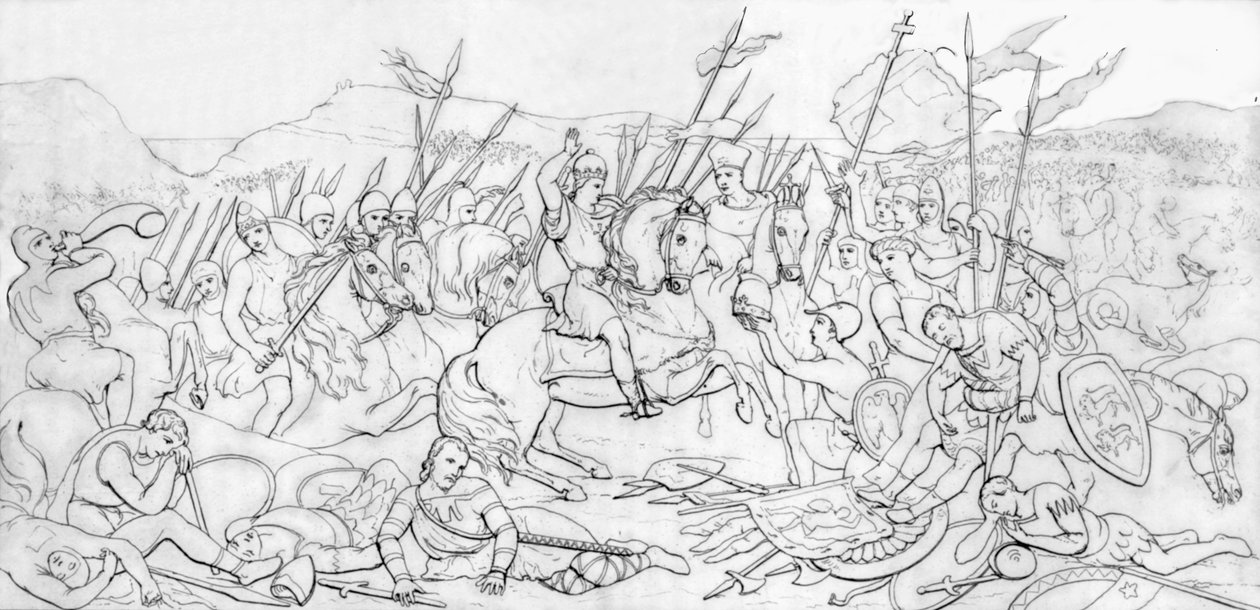 Slaget ved Hastings, 1066, 1835. av Unbekannt