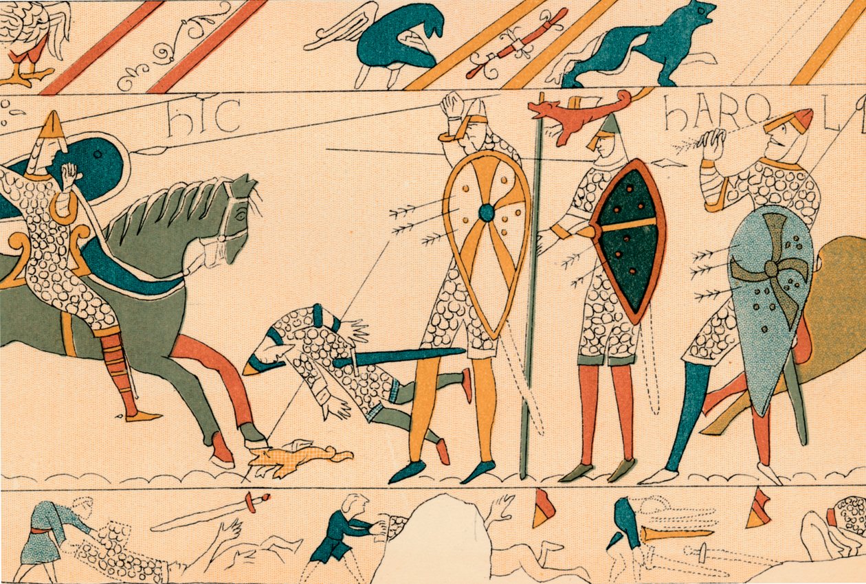 Battle of Hastings & Death of Harold, 1800-tallet. av Unbekannt