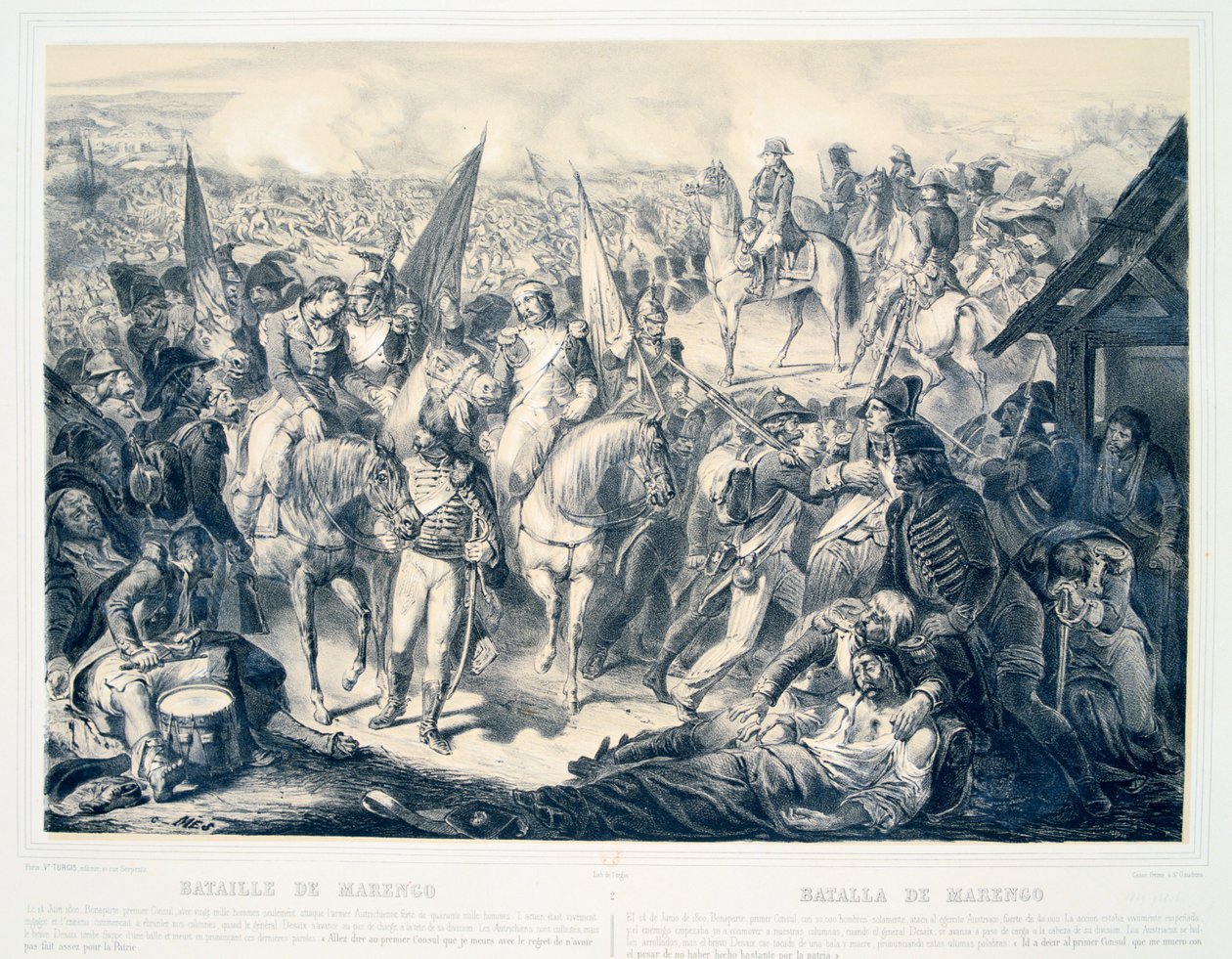Slaget ved Marengo, 14. juni 1800 av Unbekannt