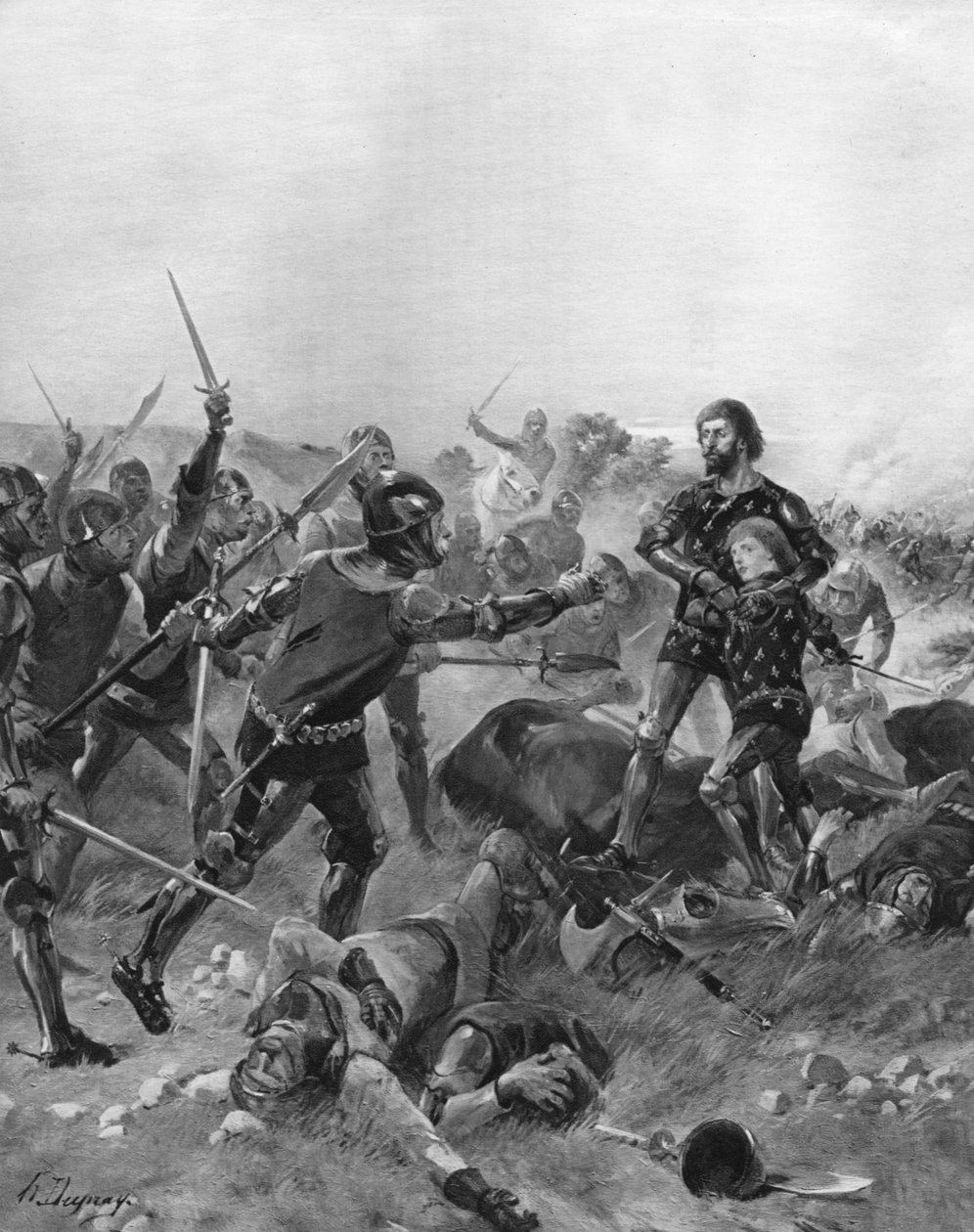 Slaget ved Poitiers, Frankrike, 1356 av Unbekannt