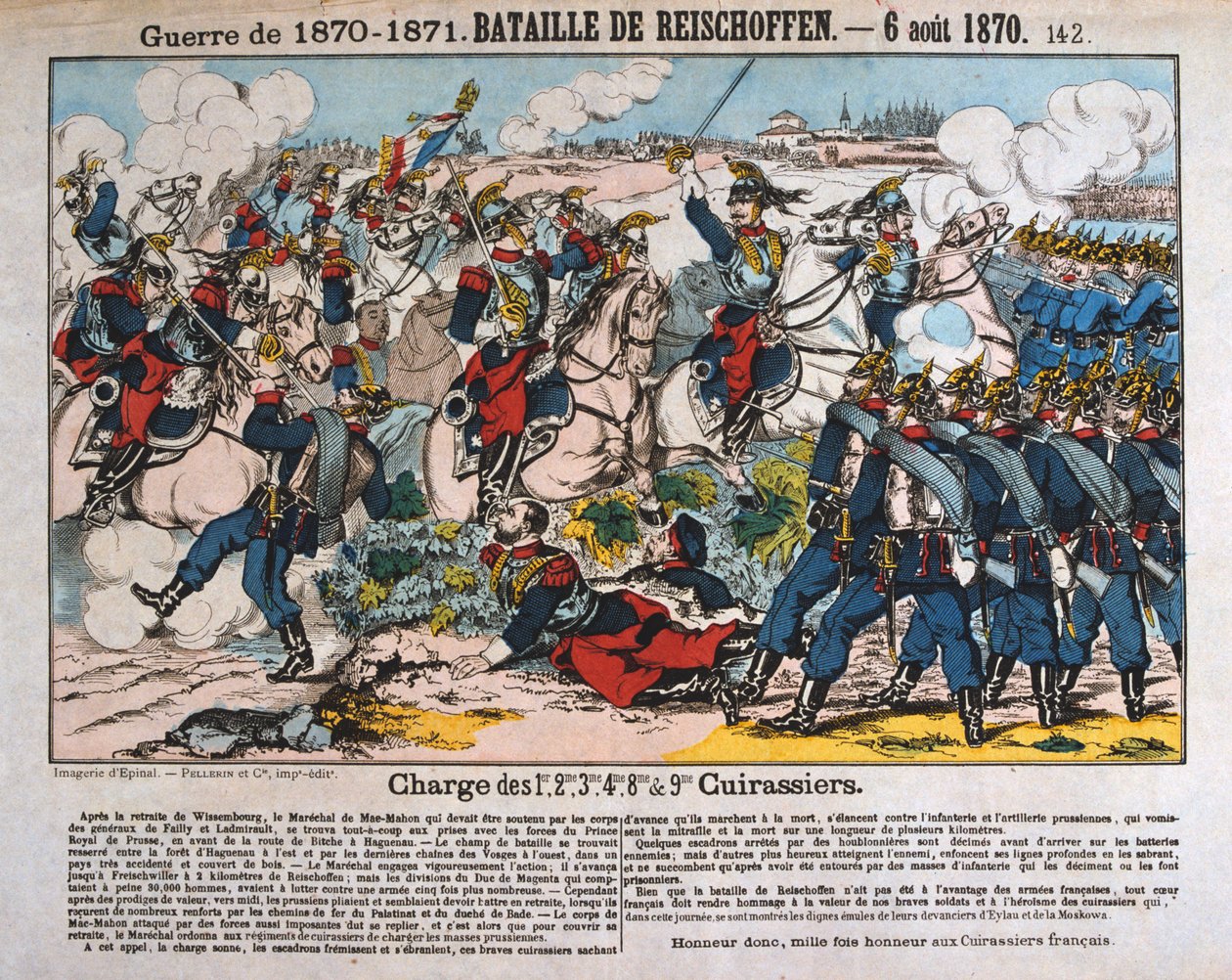 Slaget ved Reichshoffen, fransk-prøyssisk krig, 6. august 1870 av Unbekannt