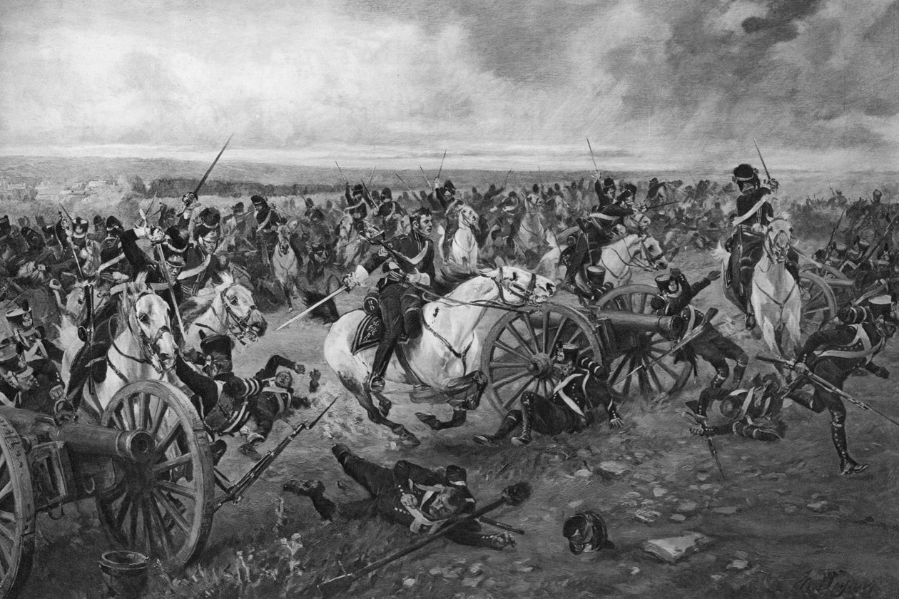 Slaget ved Waterloo, 1815 av Unbekannt