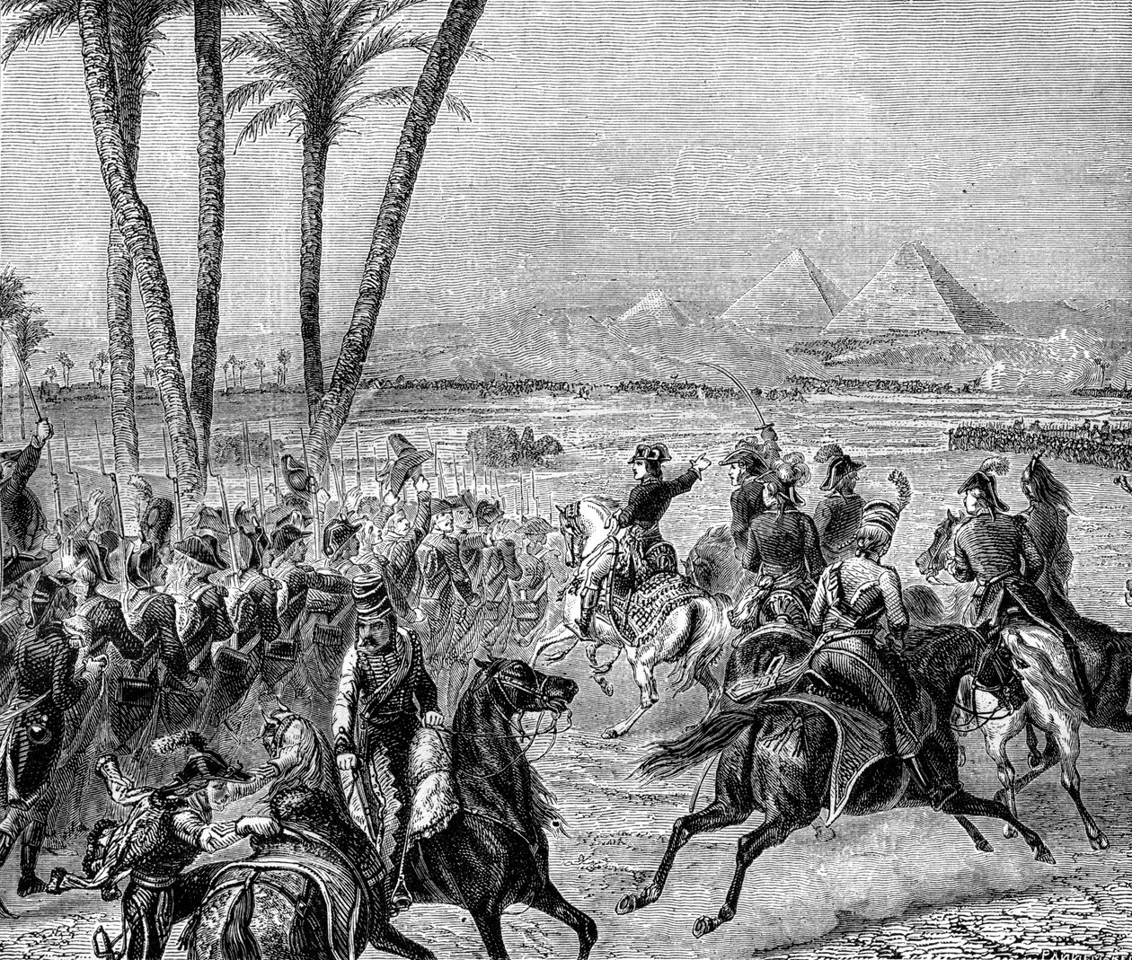 Slaget ved pyramidene, 21. juli 1798 1882-1884 av Unbekannt