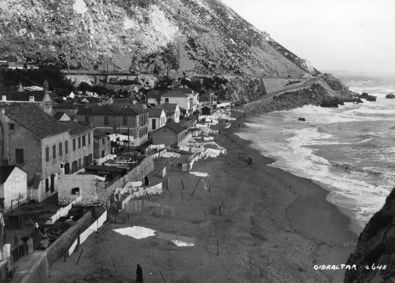Beach, Gibraltar, ca 1920-c1930-tallet av Unbekannt