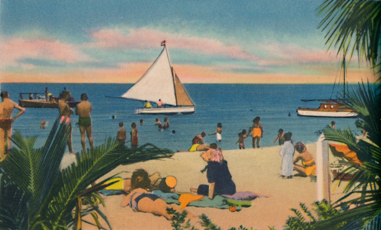 Stranden ved Pradomar. 20 minutter fra Barranquilla, c1940-tallet av Unbekannt