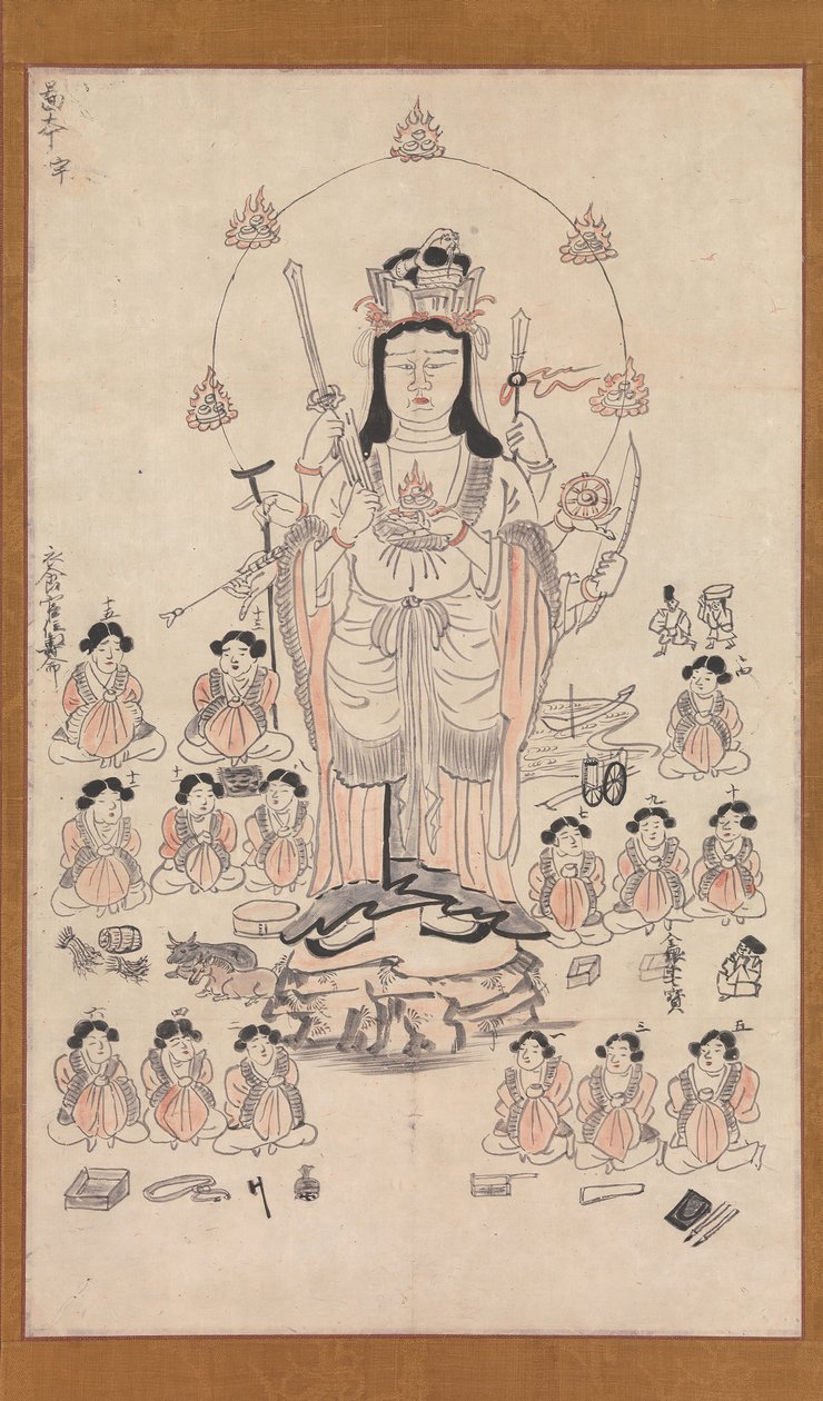 Benzaiten og femten ledsagere, 1200-tallet. av Unbekannt