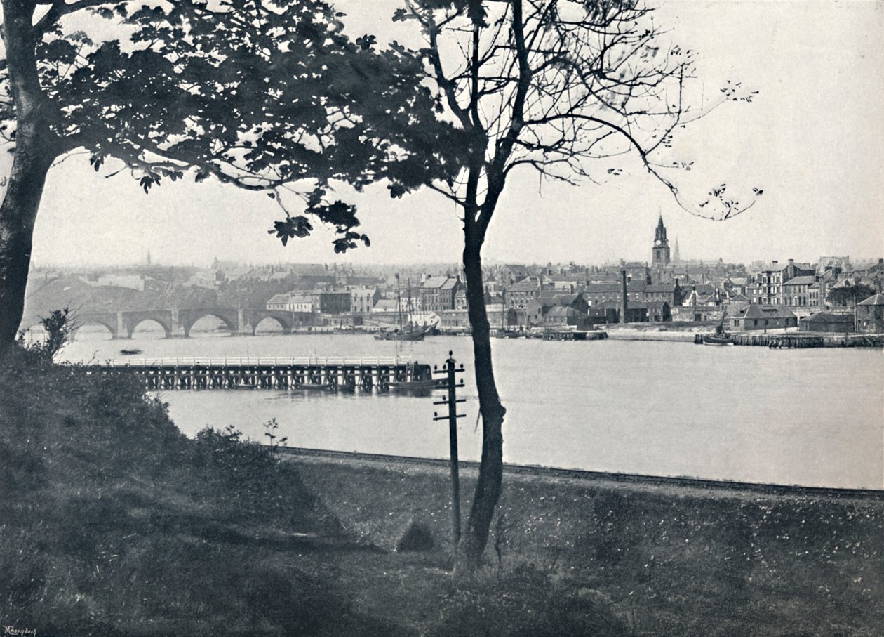 Berwick - Fra Spittal, viser Berwick Bridge, 1895 av Unbekannt
