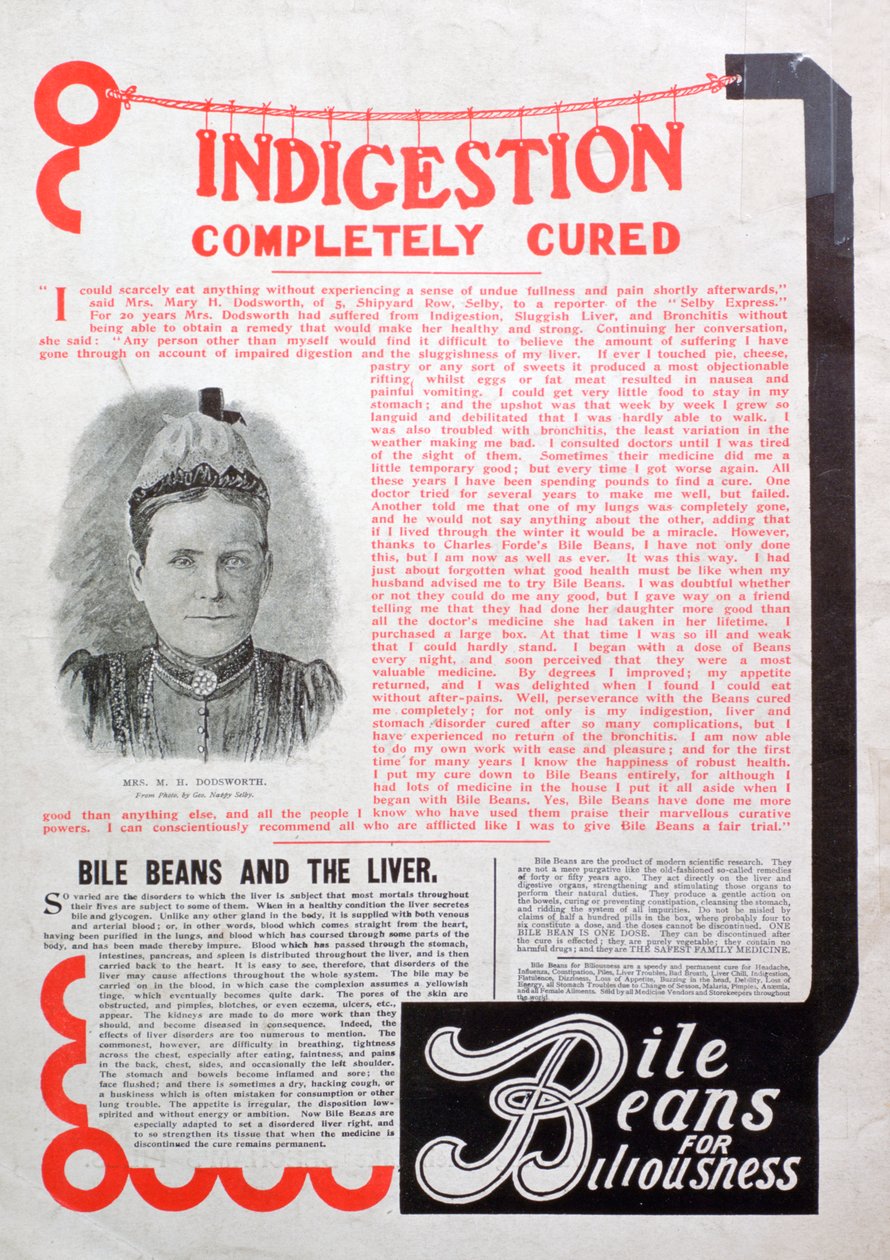 Bile Beans-annonse, 1903 av Unbekannt