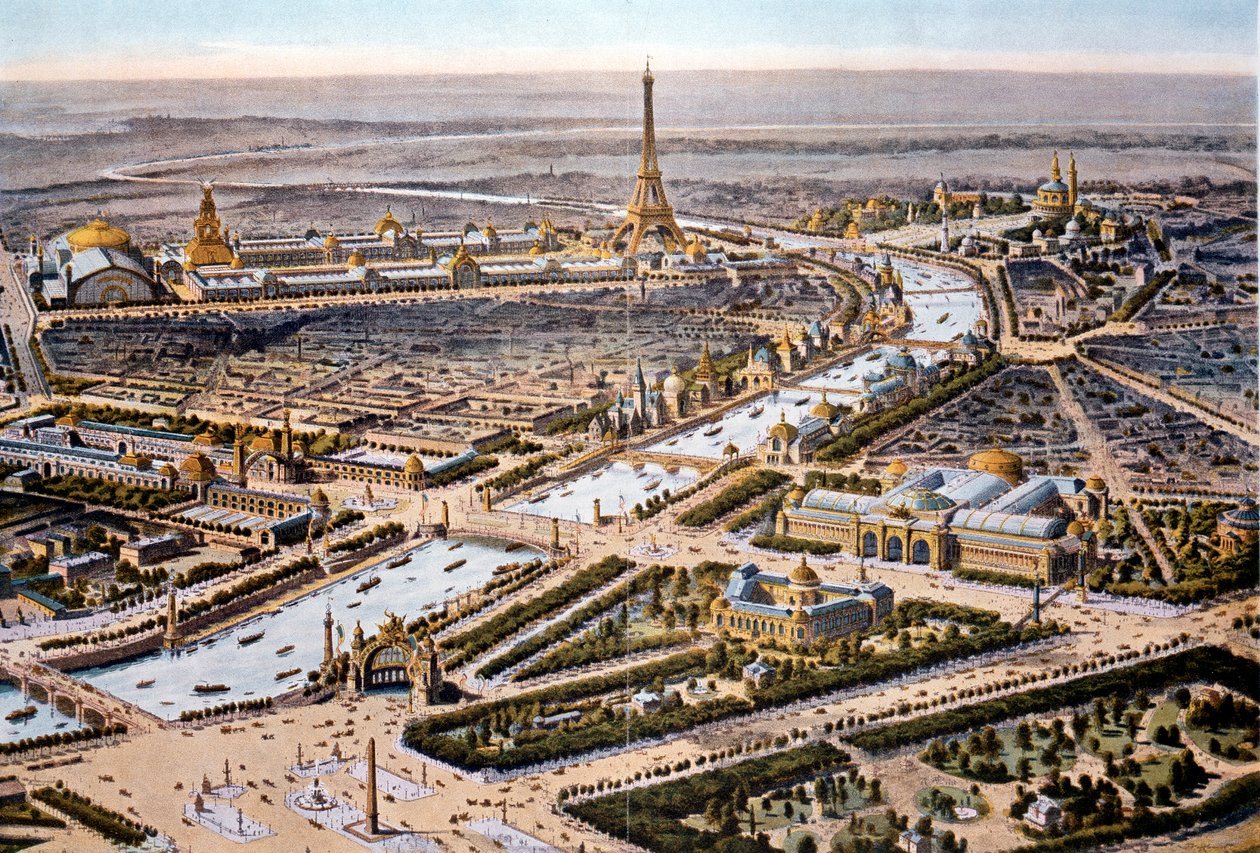 Fugleperspektiv av Paris-utstillingen i 1900 av Unbekannt