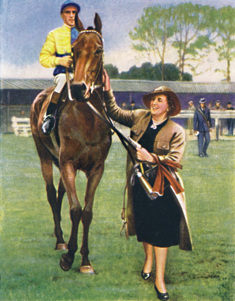 Black Speck, Jockey: A. Richardson, 1939 av Unbekannt