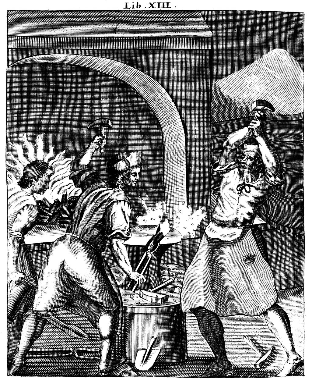Smeder i arbeid, 1715 av Unbekannt