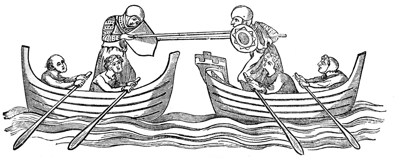 Tilting av båt, 1300-tallet, 1833 av Unbekannt
