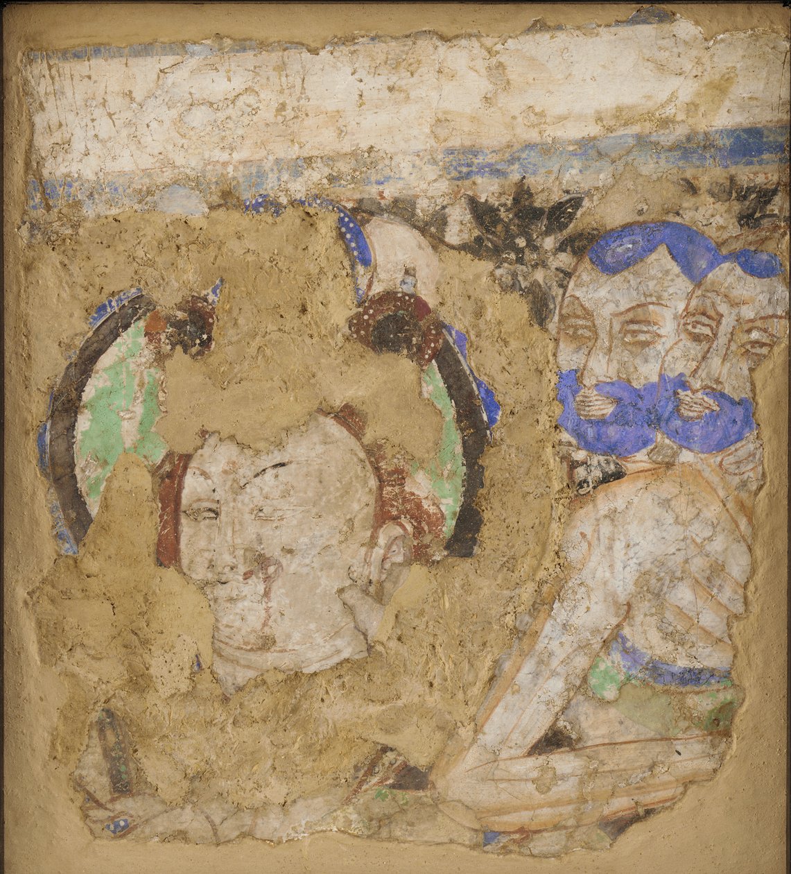 Bodhisattvaer og munker, fra hule 224, 4.-6. århundre. av Unbekannt