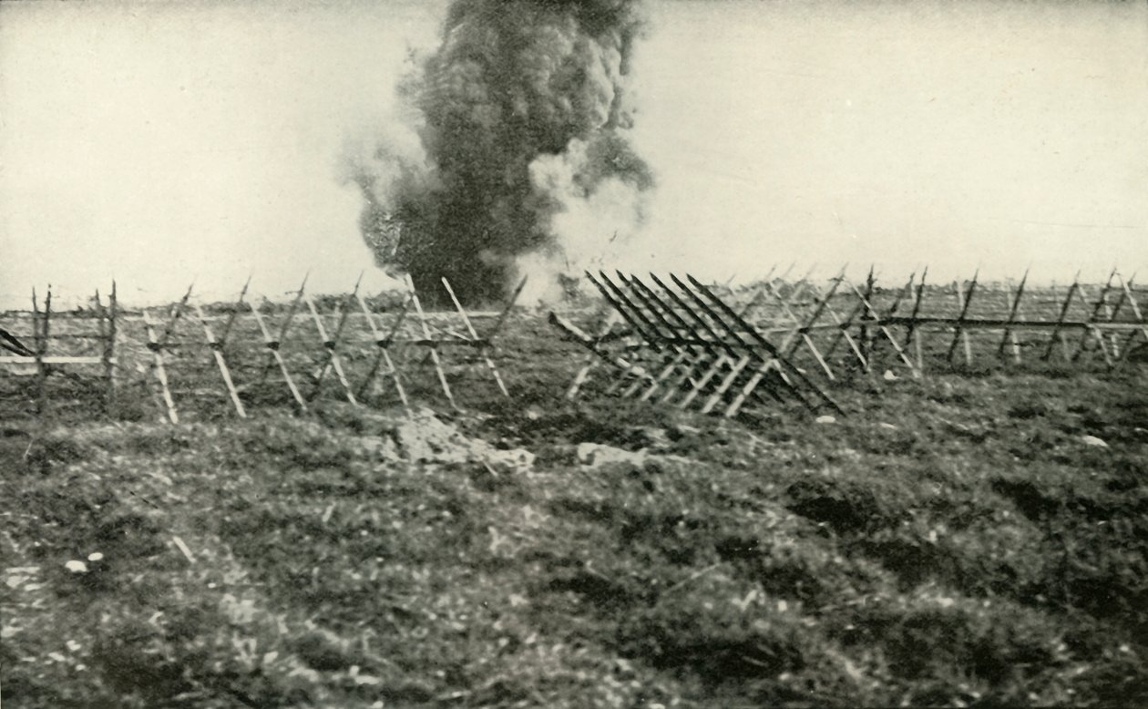 Bombardering av de tyske skyttergravene, 1919. av Unbekannt