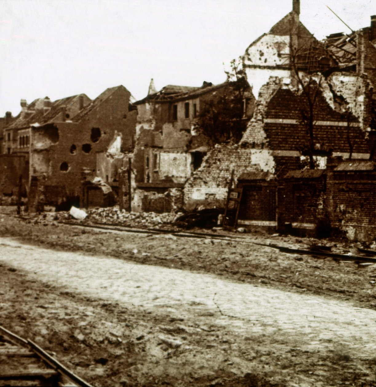 Utbombede bygninger, Nieuwpoort, Flandern, Belgia, c1914-c1918 av Unbekannt