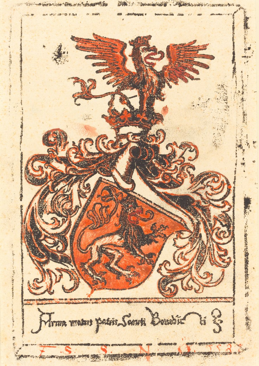 Bokskilt fra klosteret Ottobeuren, ca. 1500. av Unbekannt