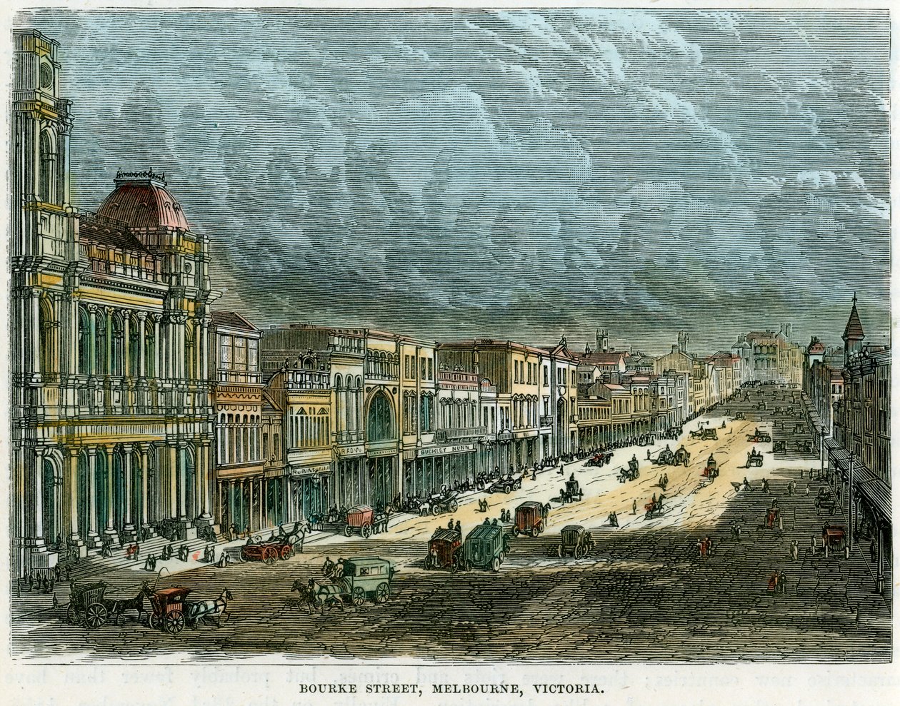 Bourke Street, Melbourne, Victoria, Australia, c1880 av Unbekannt