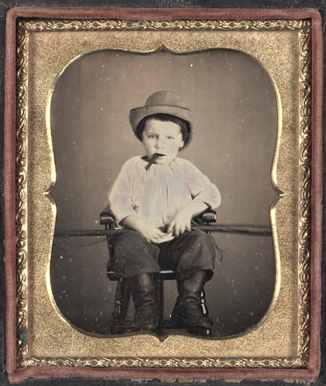 Gutt med sigar, ca. 1855. av Unbekannt