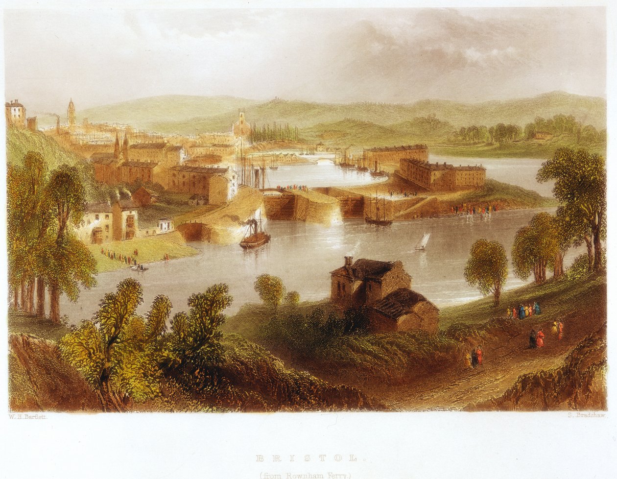 Bristol fra Rownham Ferry, 1841 av Unbekannt