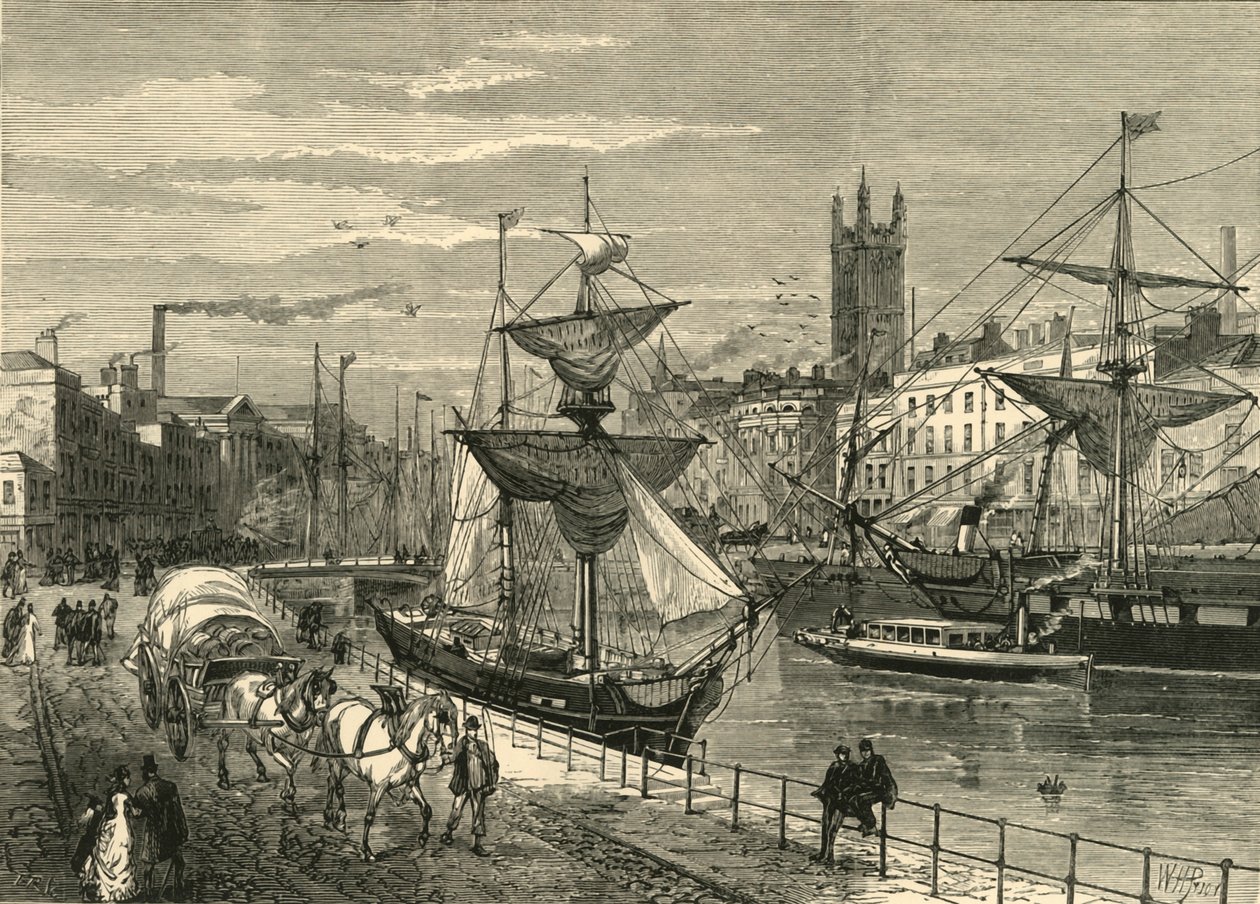 Bristol, fra St. Augustines Quay, 1898. av Unbekannt