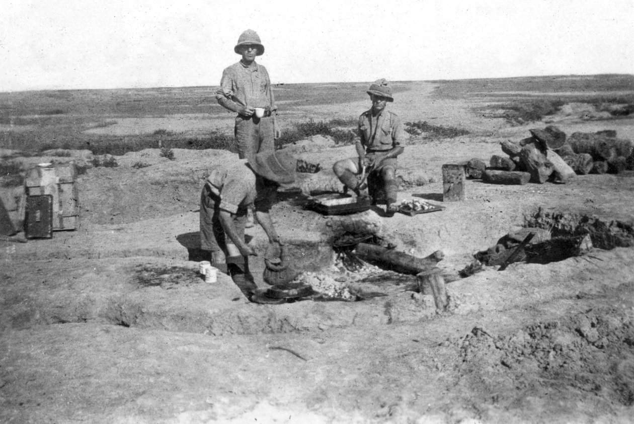 British Army C Company Cooking, Mesopotamia, WWI, 1918 av Unbekannt