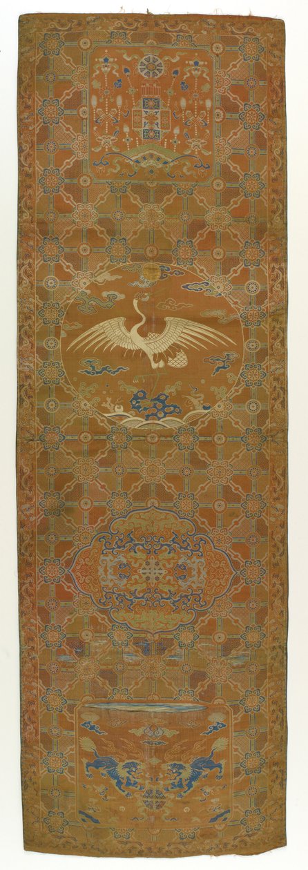 Brokadepanel, Qing-dynastiet, 1700-tallet. av Unbekannt