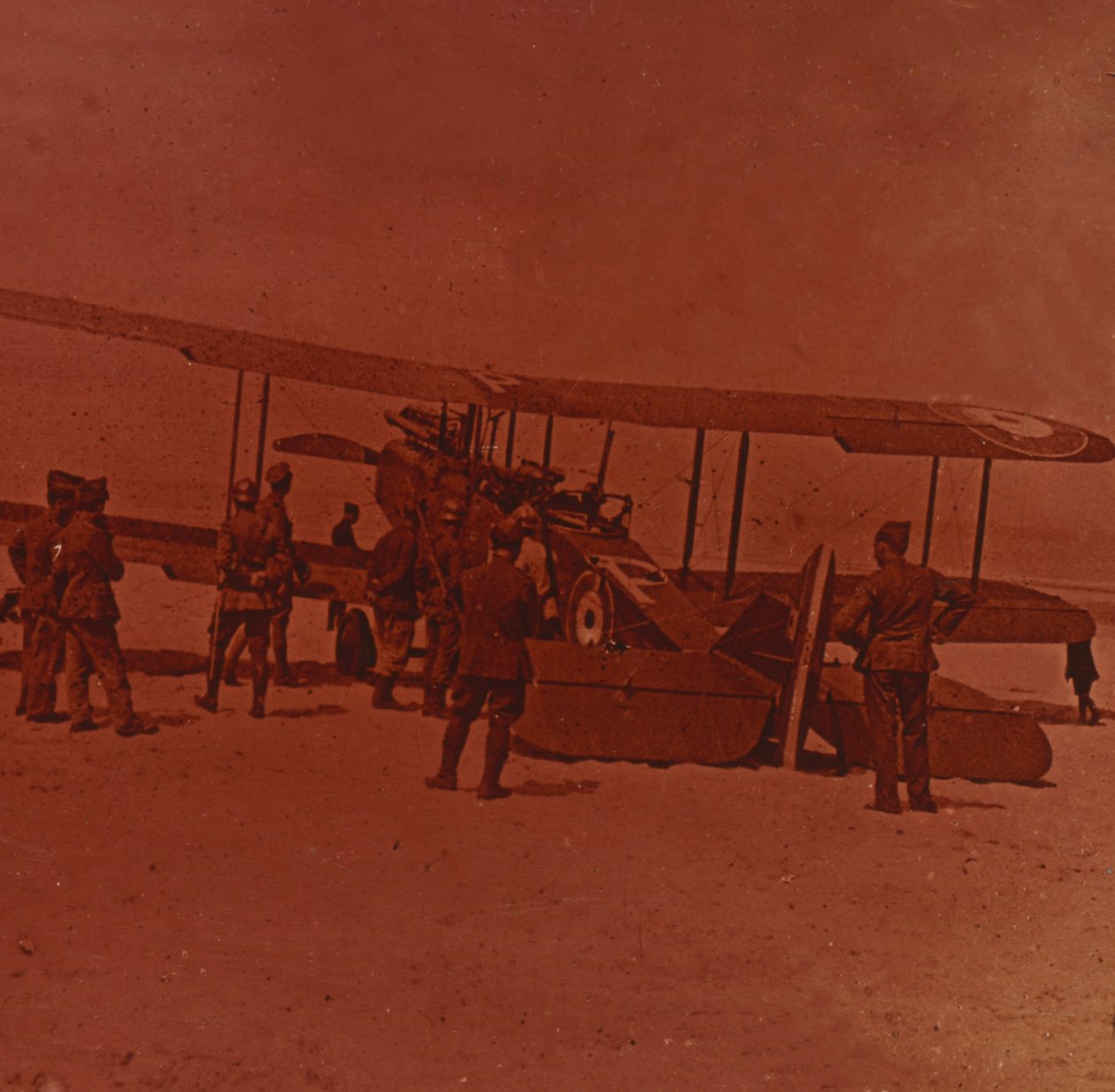 Nedbrutt britisk fly, c1914-c1918. av Unbekannt