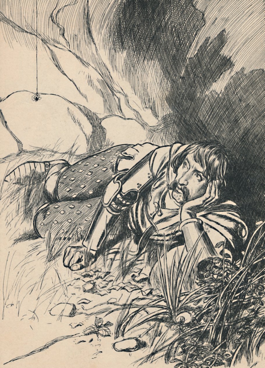 Bruce Watching the Spider, c1907 av Unbekannt