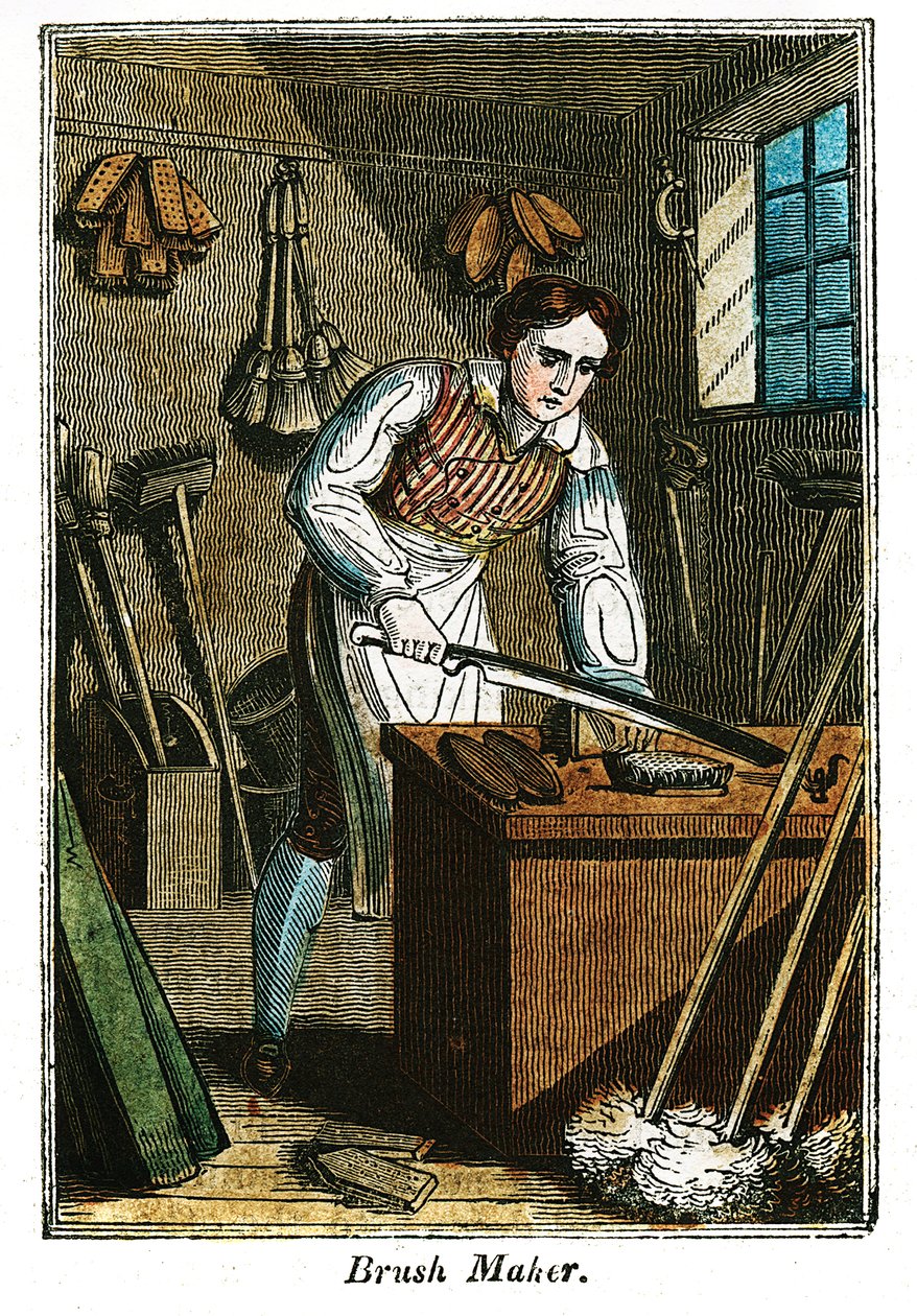 Brush Maker, 1823 av Unbekannt
