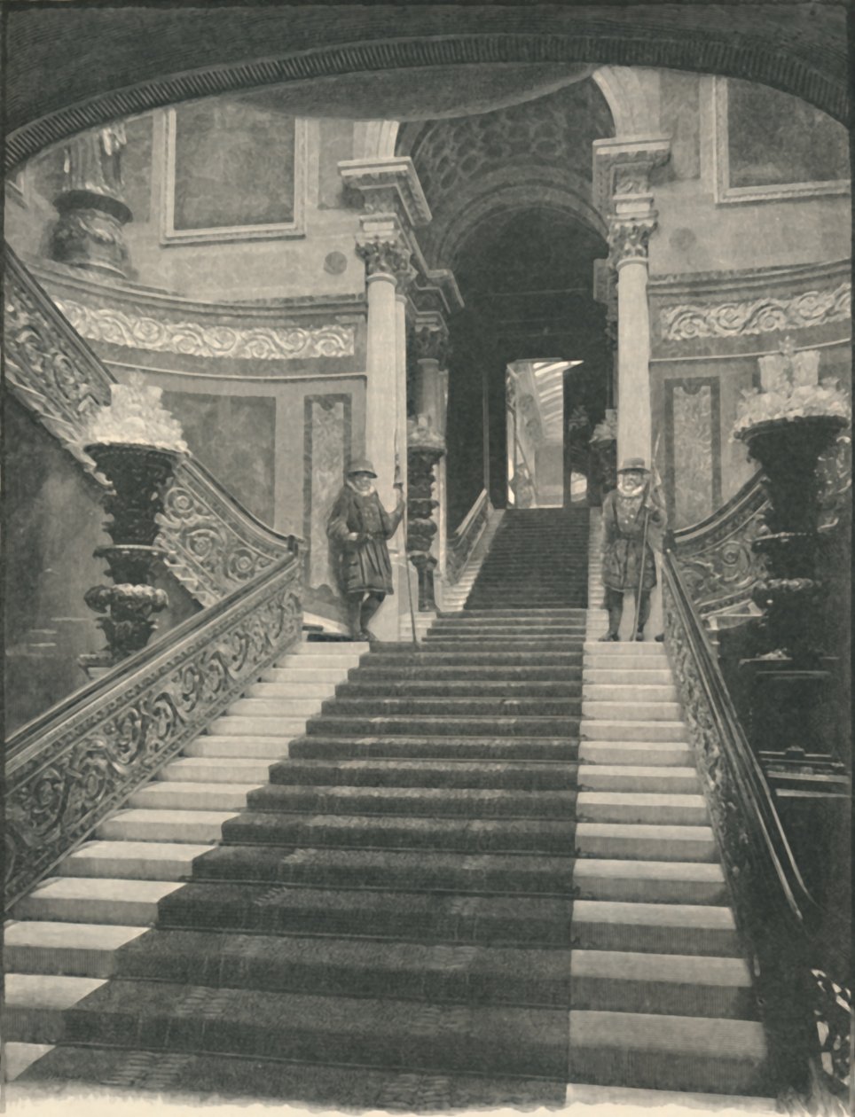 Buckingham Palace: The Grand Staircase, 1886 av Unbekannt