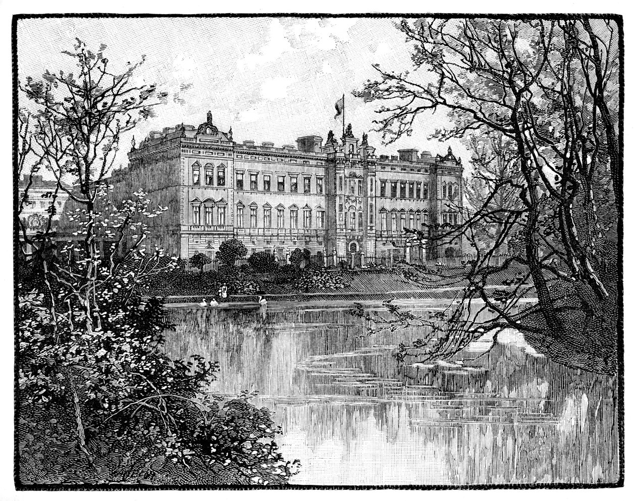 Buckingham Palace fra St James
