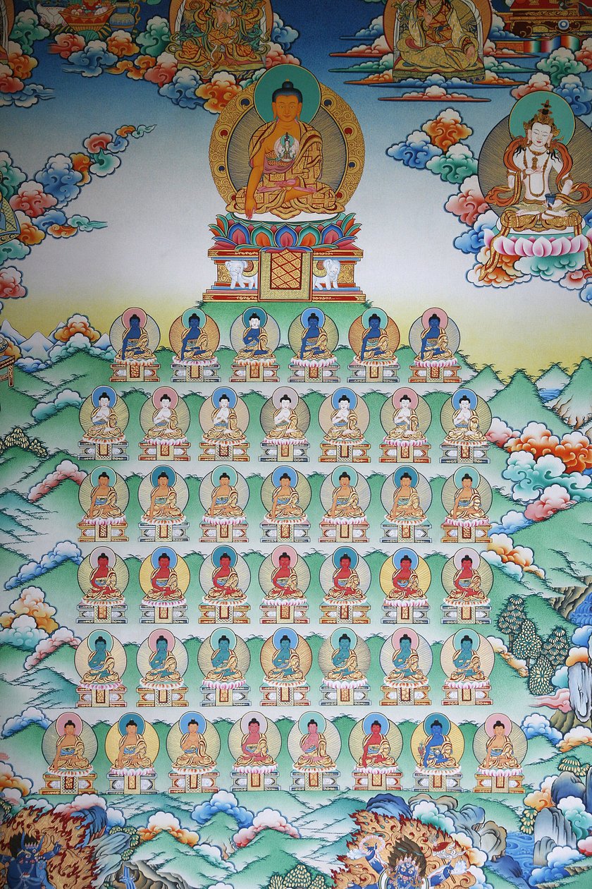 Buddhas rike. Kopan kloster, Kathmandu, Nepal av Unbekannt
