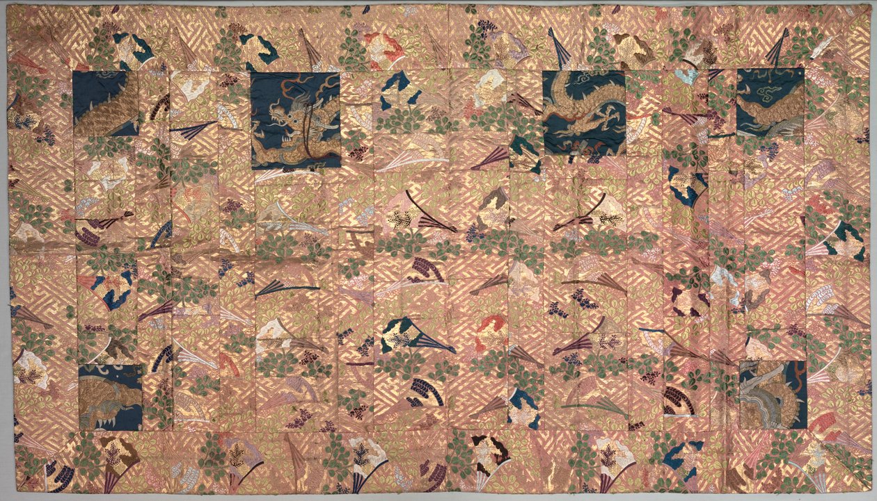 Buddhistisk prestekåpe og sash, 1800-tallet. av Unbekannt