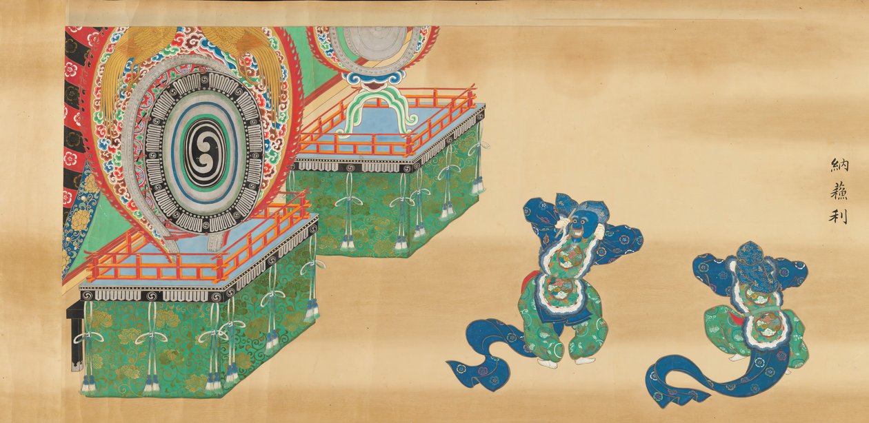 Bugaku Scroll, 1600-tallet. av Unbekannt