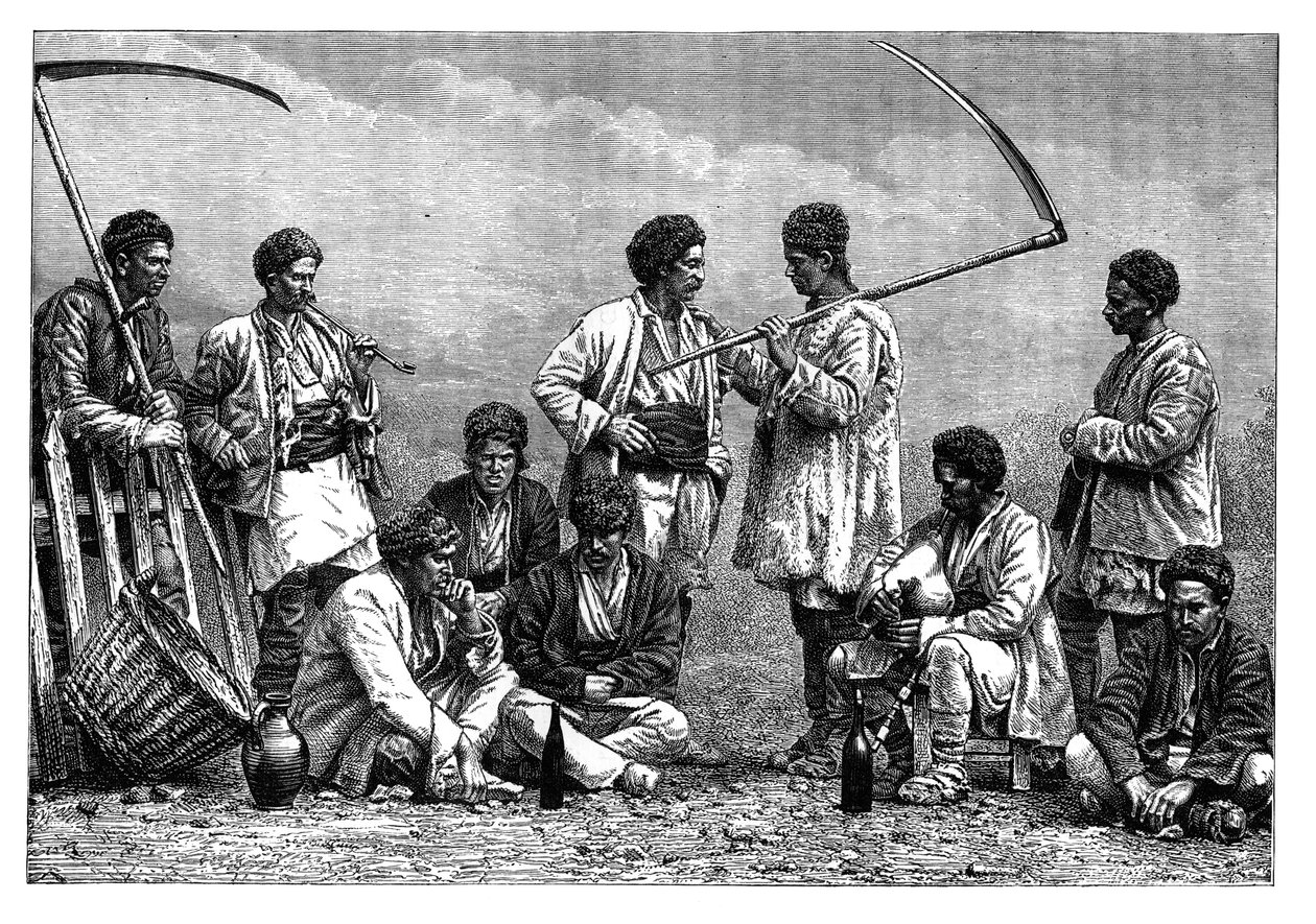 Bulgarske bønder, ca 1890 av Unbekannt