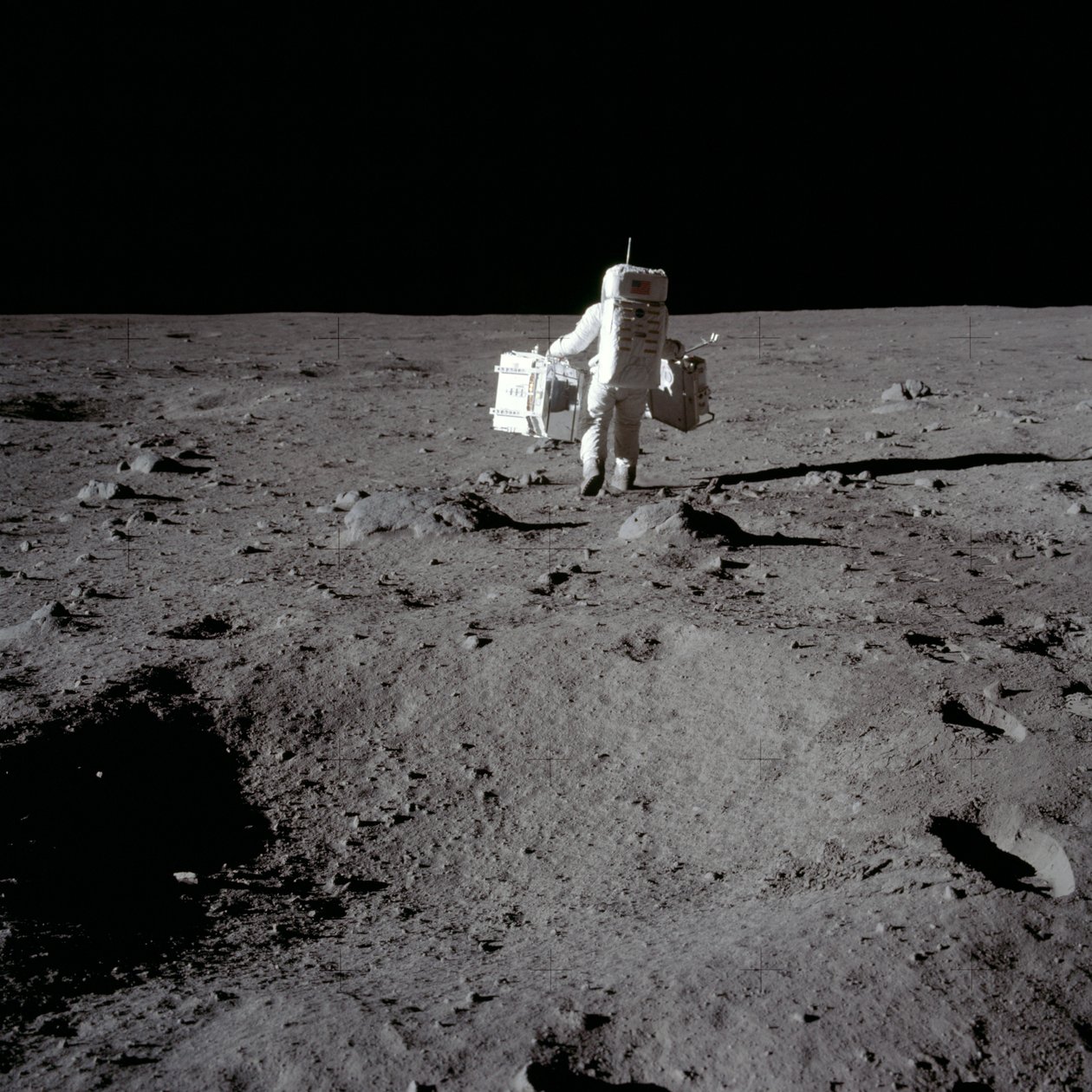 Buzz Aldrin på Tranquility Base av Unbekannt