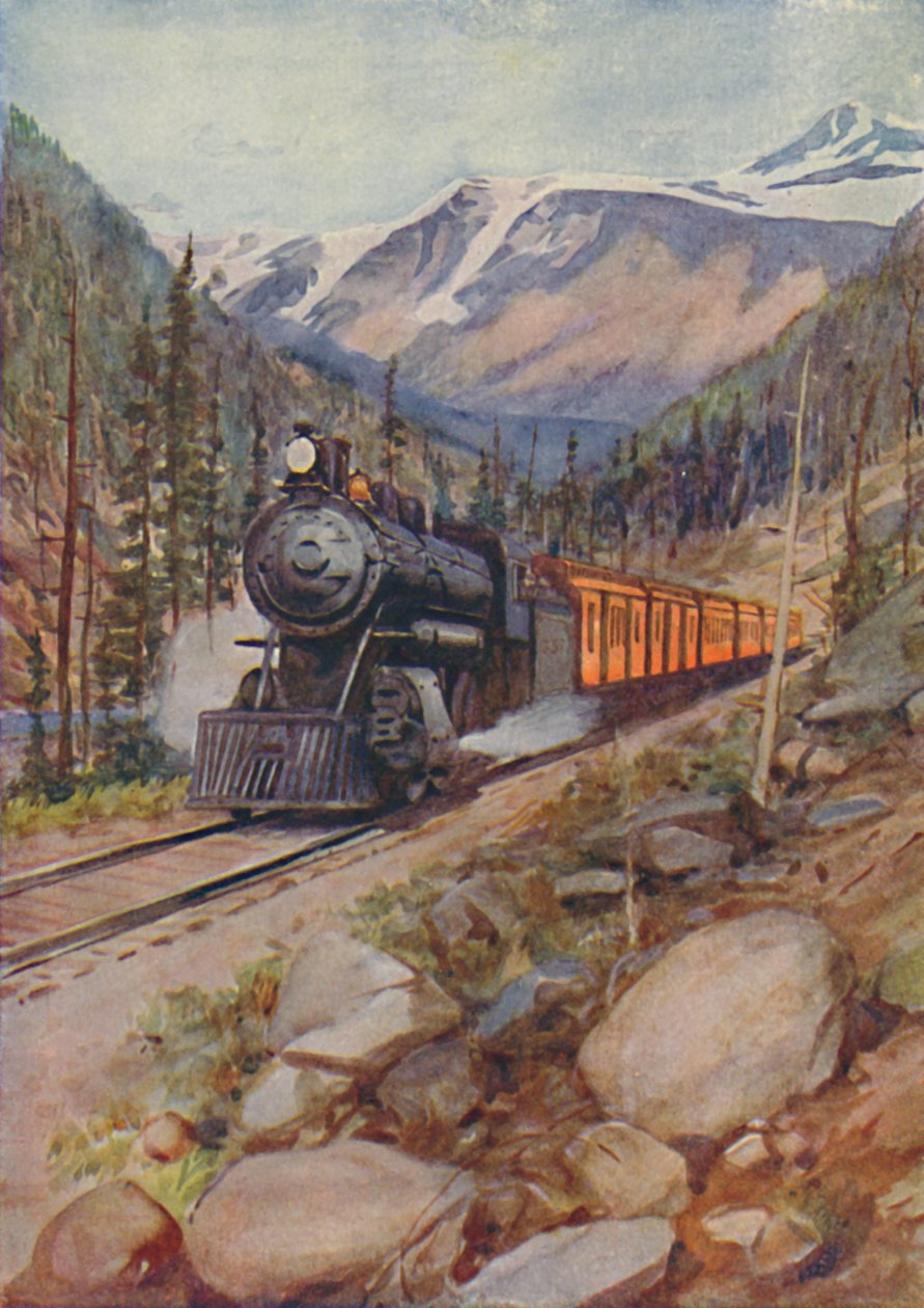 C.P.R. Tog i Rockies, 1924 av Unbekannt