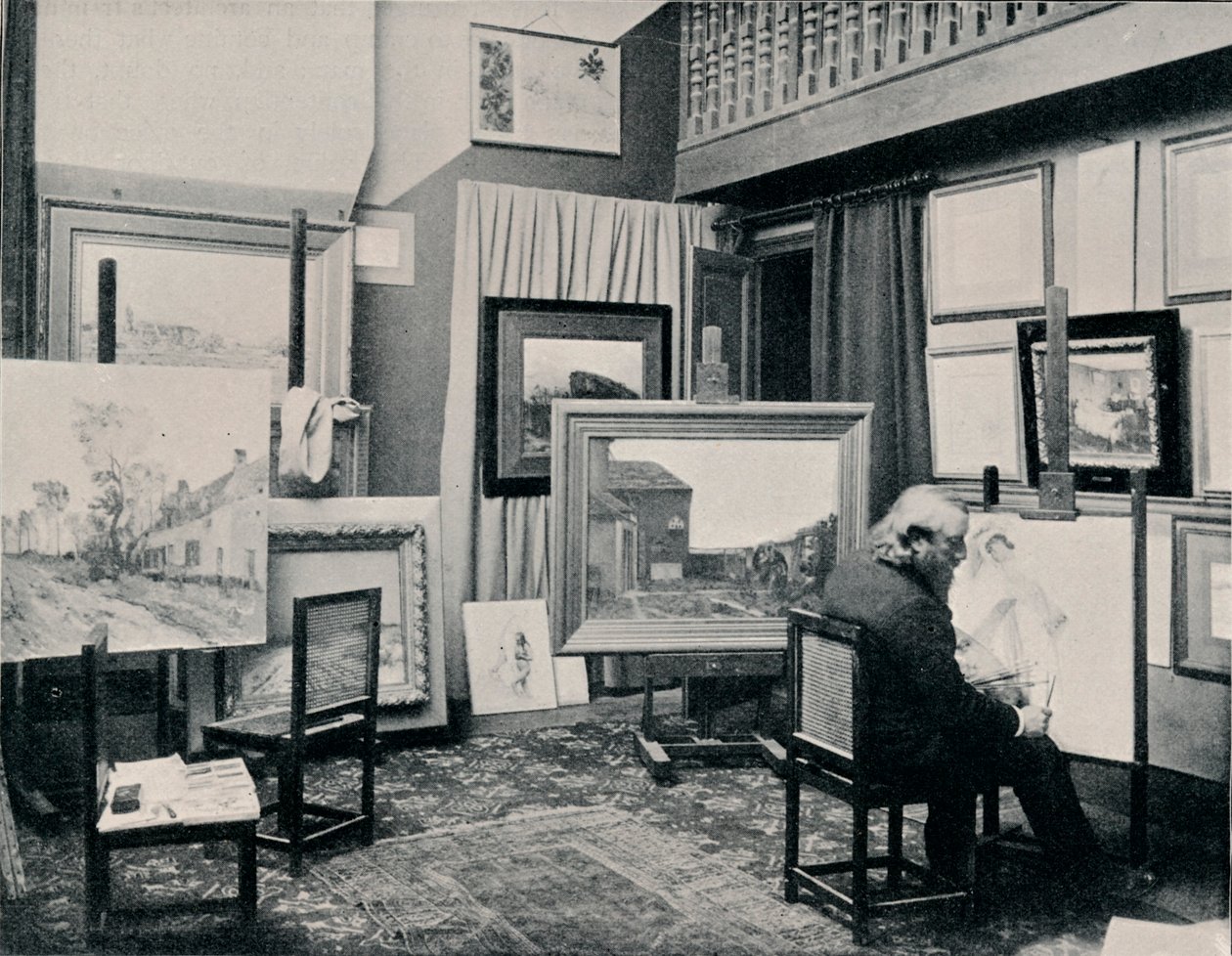 C. Cazin i sitt studio, c1897 av Unbekannt