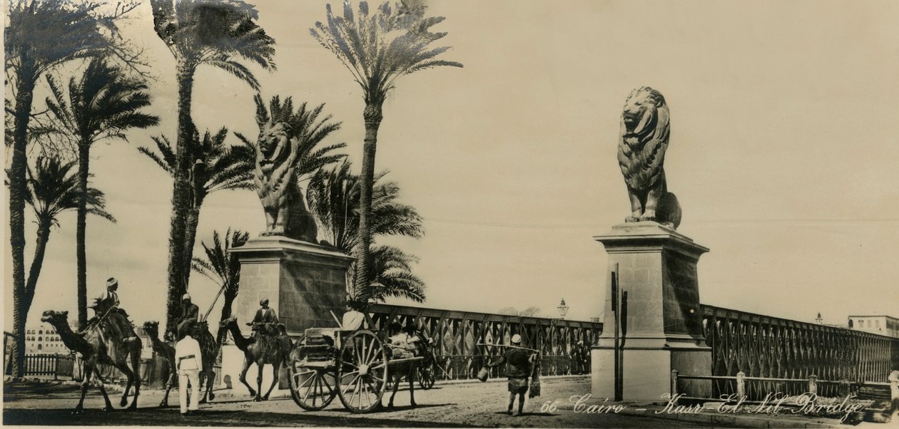 Kairo - Kasr-El-Nil-broen, c1930-c1939. av Unbekannt