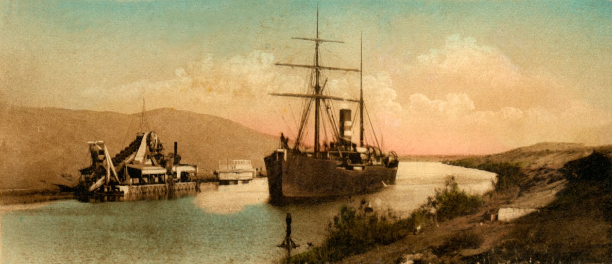 Suez-kanalen - Tussun-kurve, c1918-c1939. av Unbekannt