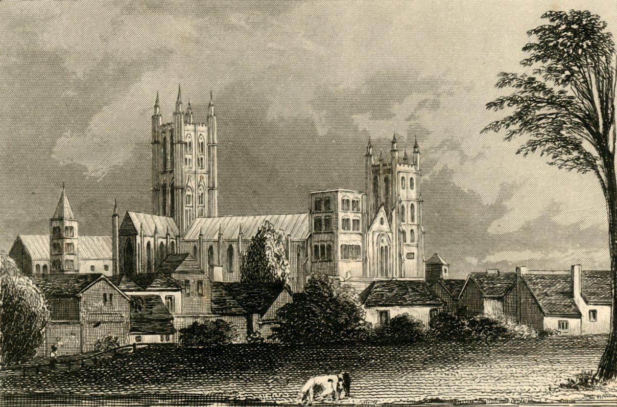 Canterbury Cathedral, Kent, c1845. av Unbekannt