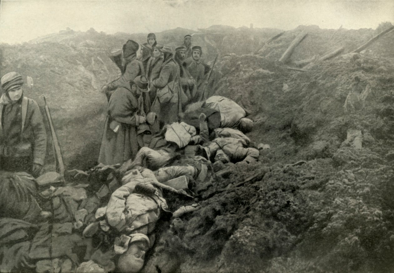 Fanget tyske skyttergraver ved Les Eparges, 1919. av Unbekannt