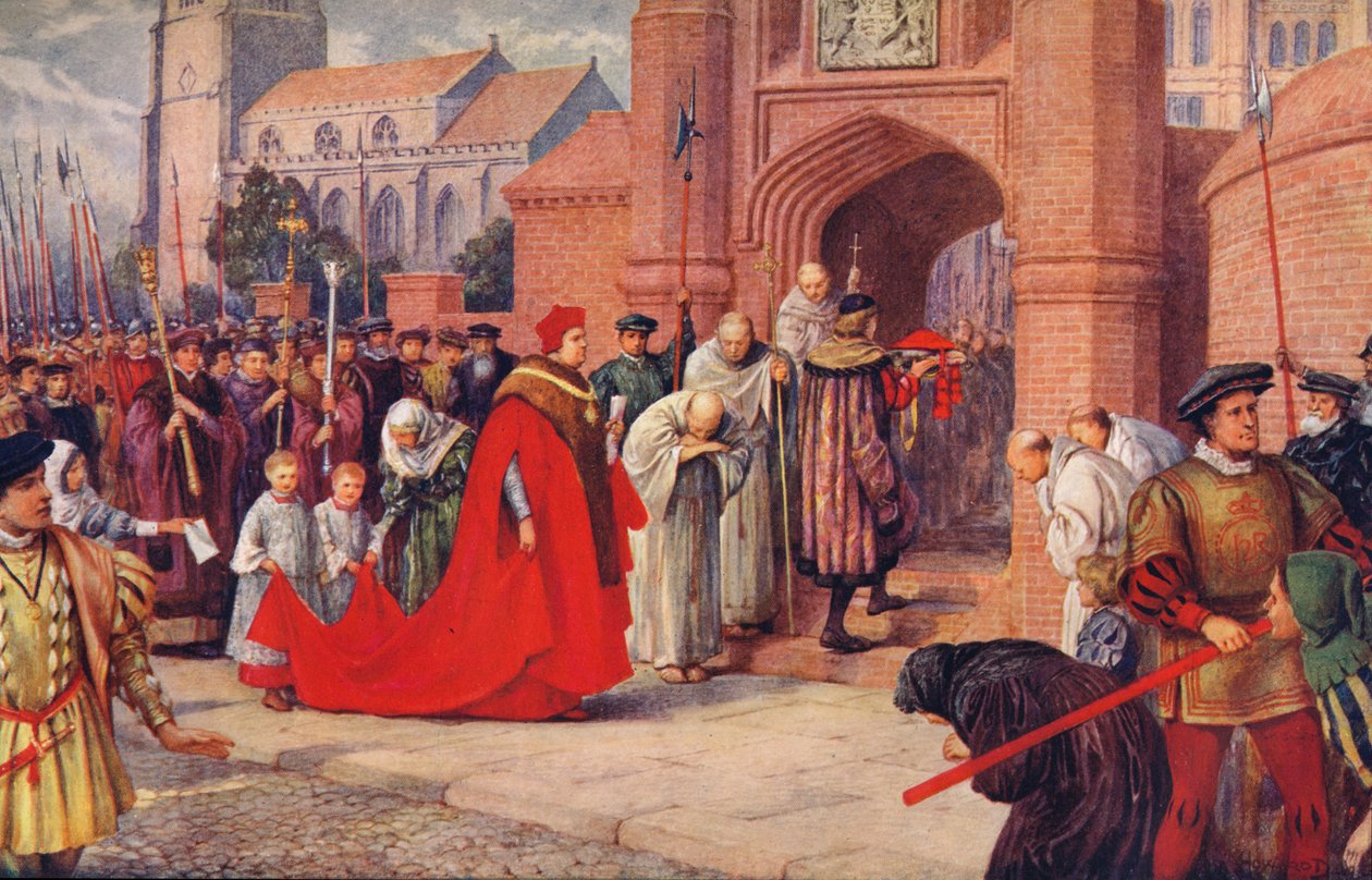Kardinal Wolsey går muligens inn i Hampton Court Palace, 1917 av Unbekannt