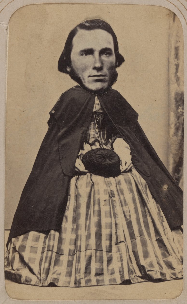 [Carte-de-visite Album of Collaged Portraits], 1850-90-tallet. av Unbekannt