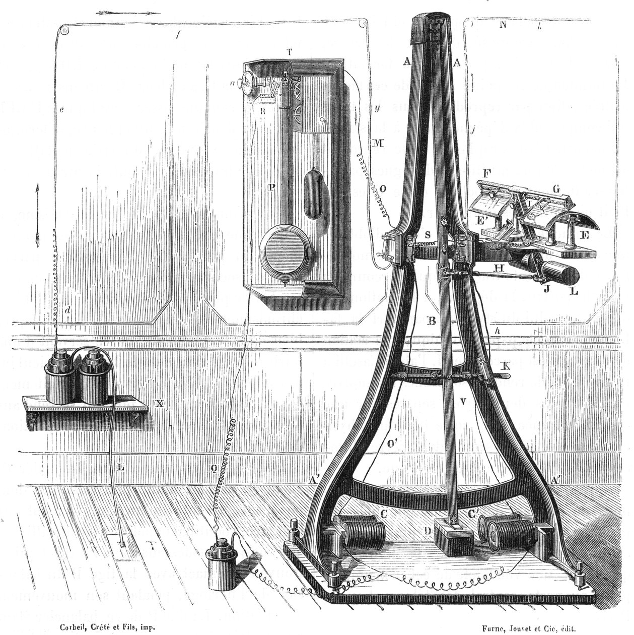 Casellis pantelegraf fra 1865, c1870 av Unbekannt