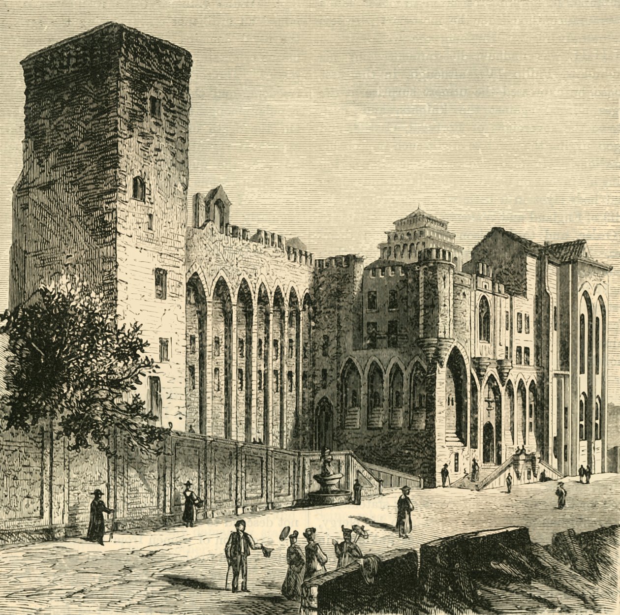 Pavenes slott, Avignon, 1890. av Unbekannt