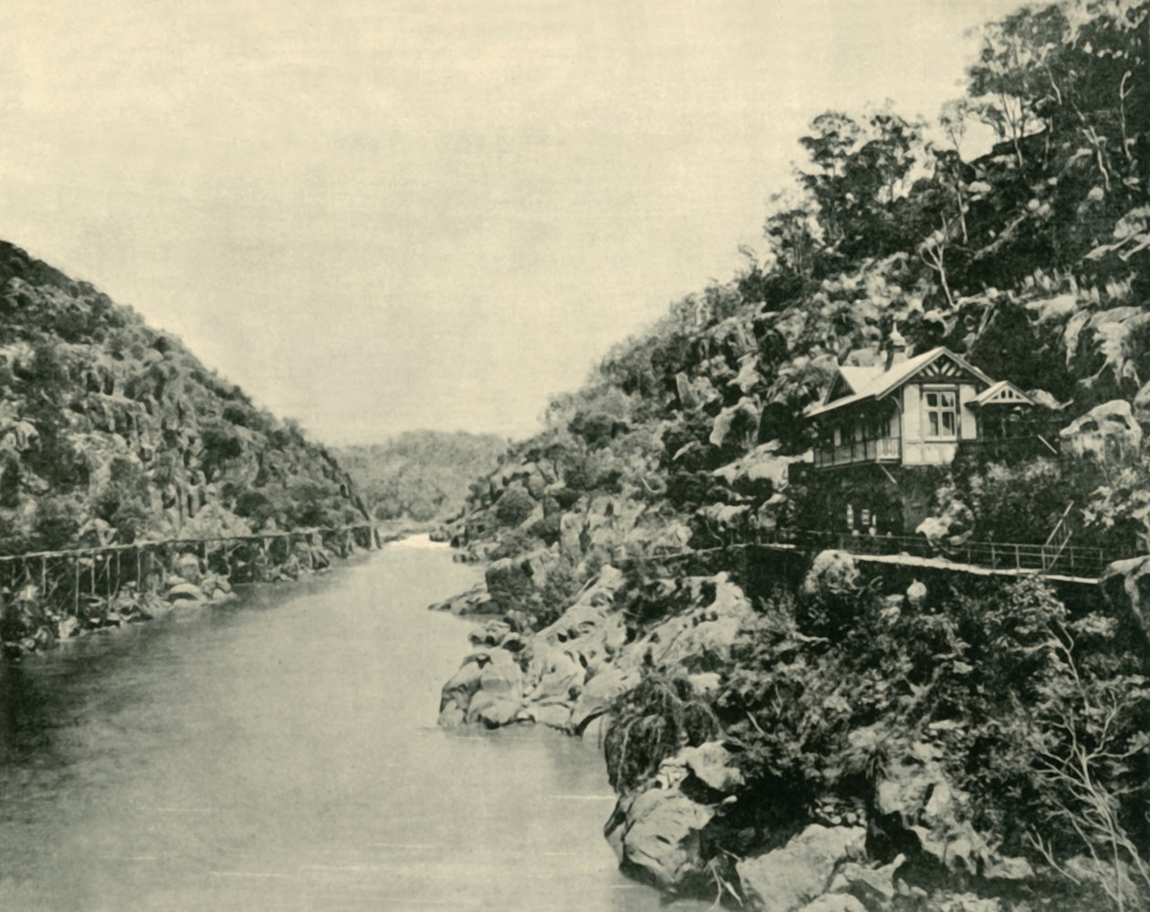 Cataract Gorge, fra broen, Launceston, 1901. av Unbekannt