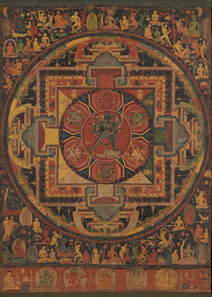 Chakrasamvara Mandal, K. 1100. av Unbekannt