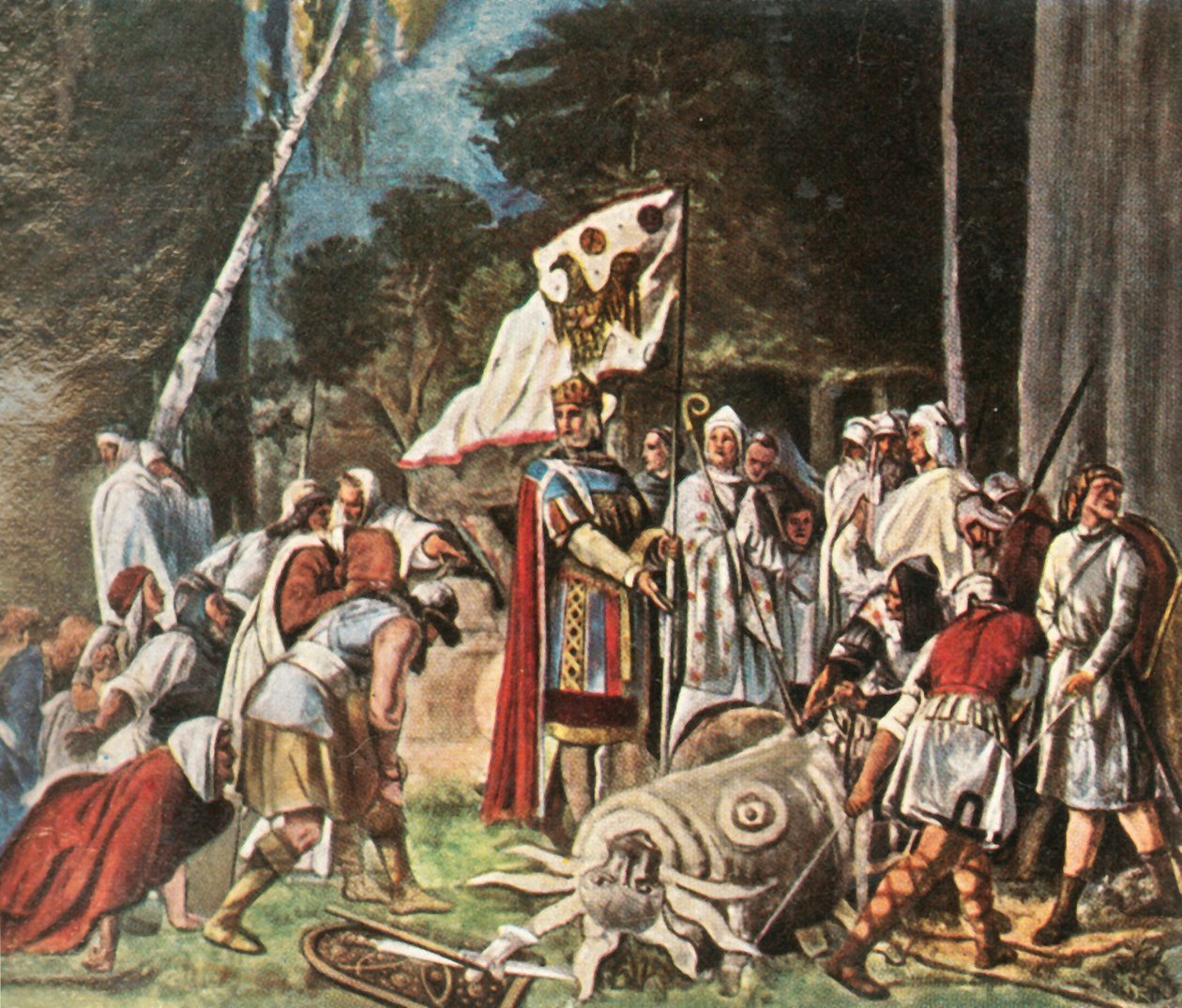Charlemagne ødelegger et hedensk idol, 1936. av Unbekannt