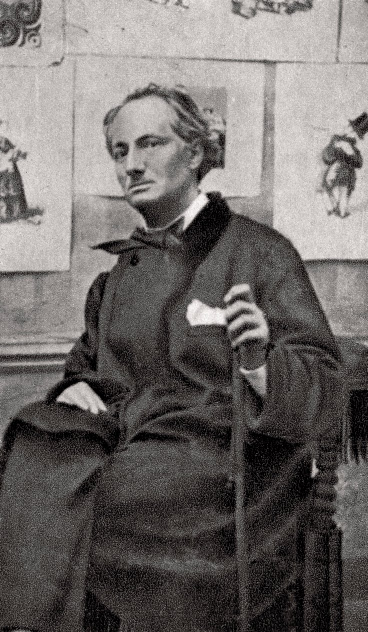 Charles Baudelaire , fransk poet og kunstkritiker, 1857 av Unbekannt